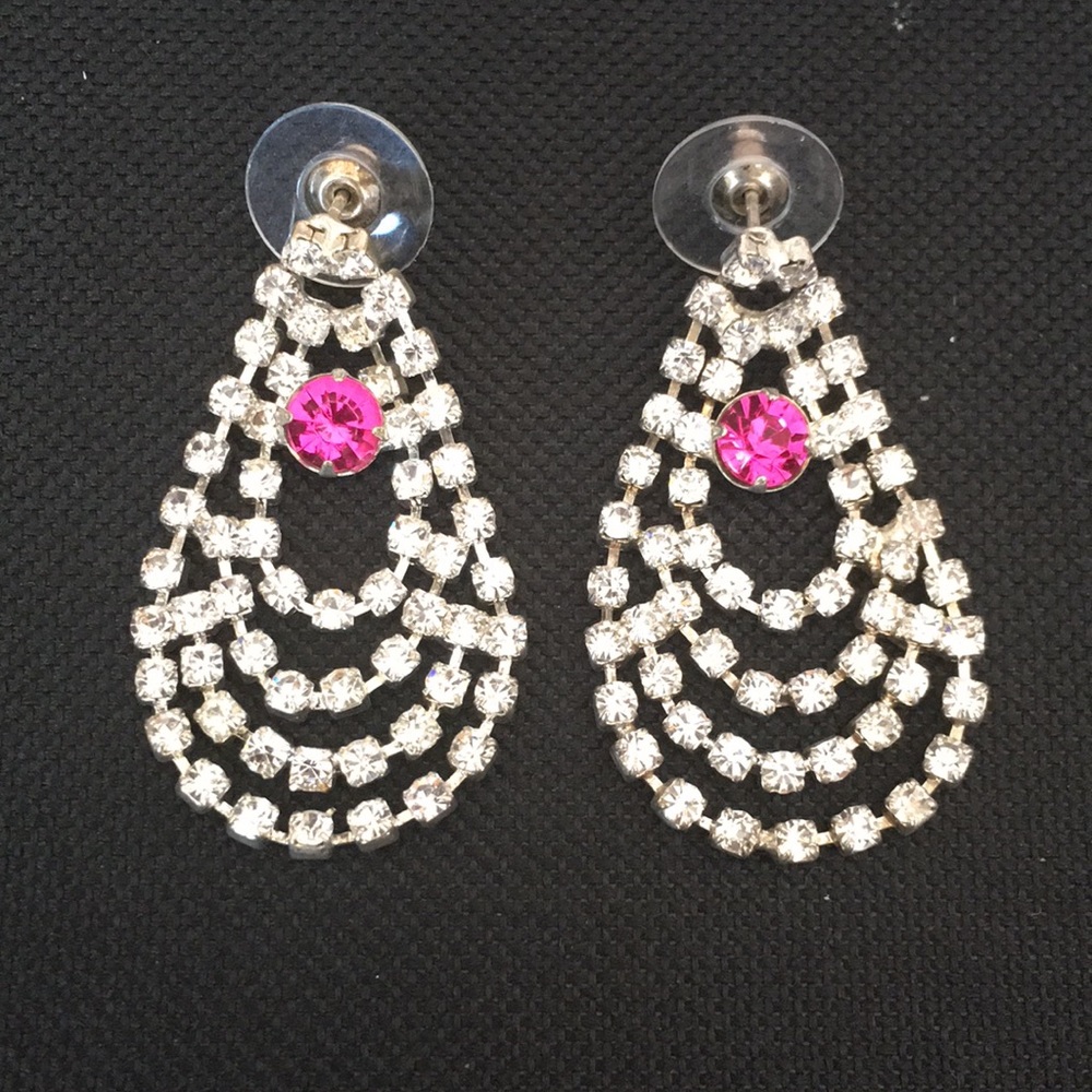Sparkly Drop Earrings Vintage